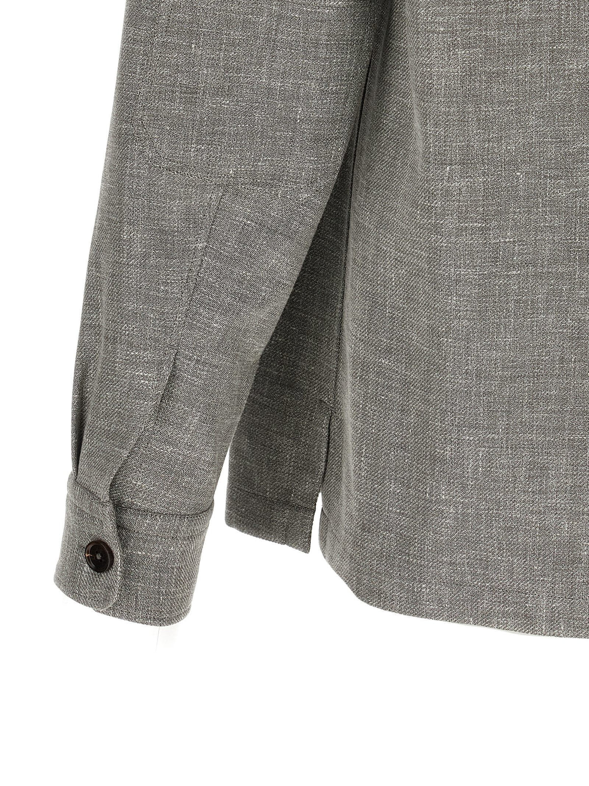 Zegna Crossover Overshirt Beige, view 4