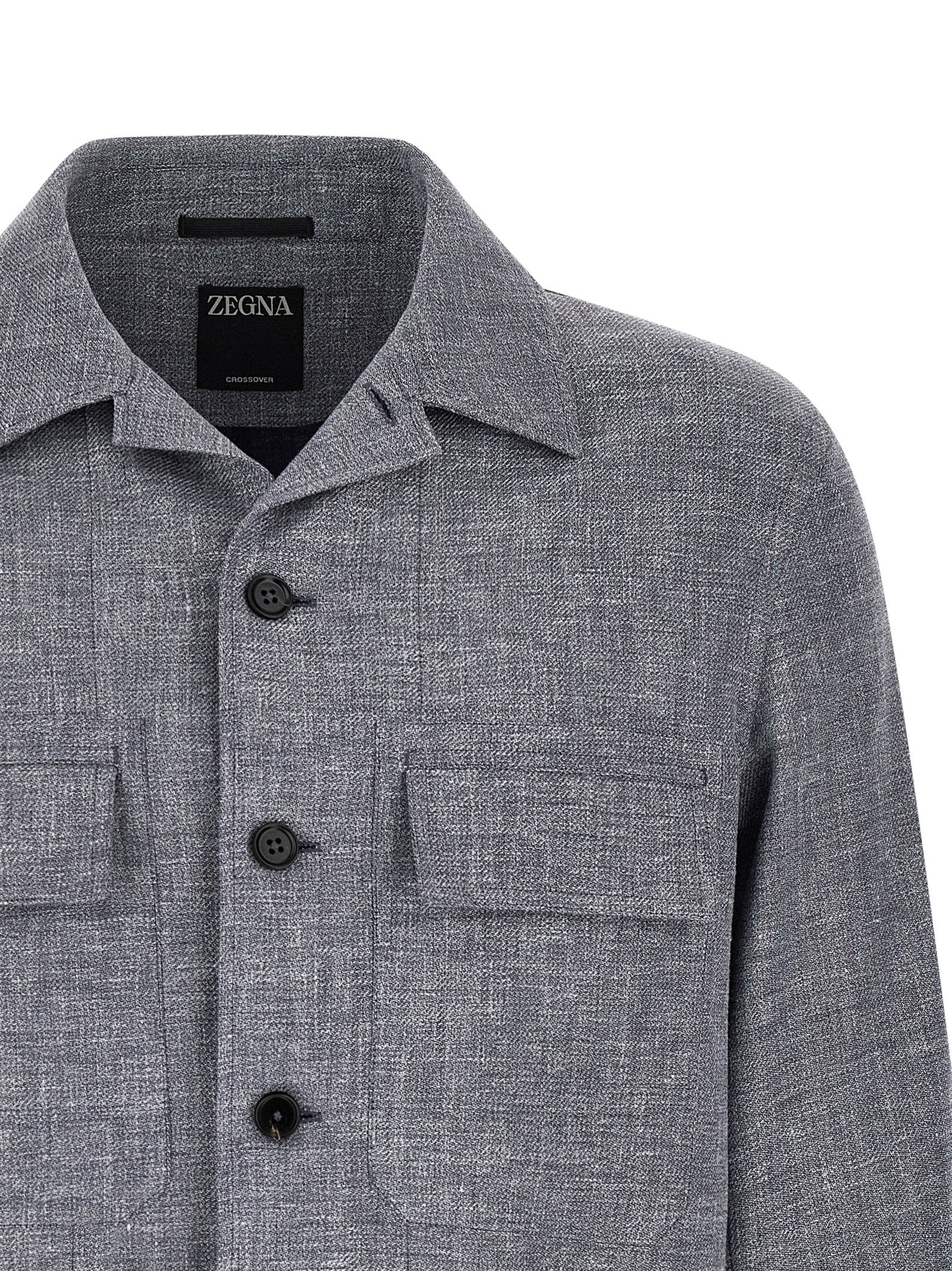 Zegna Crossover Overshirt Blue