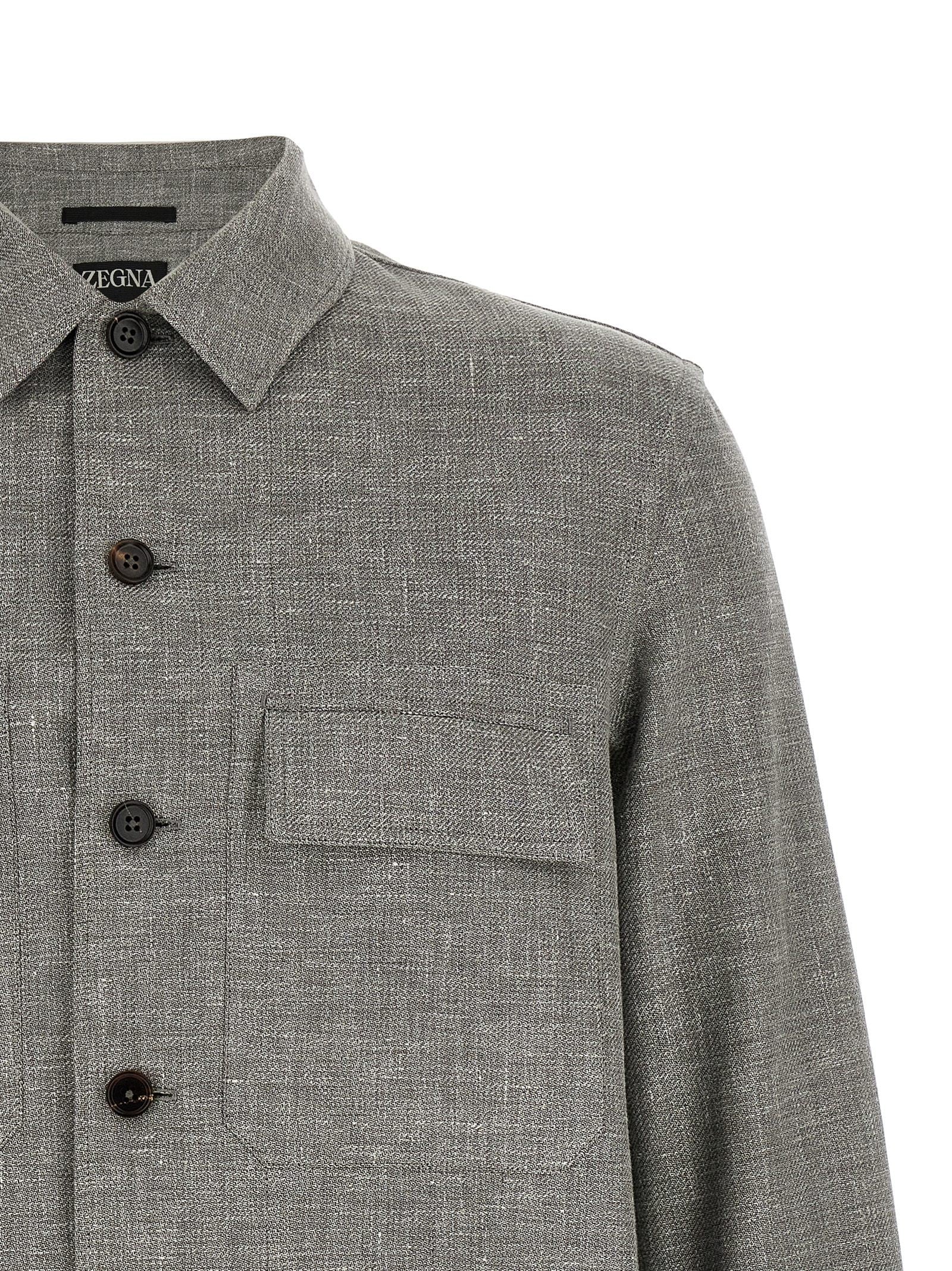 Zegna Crossover Overshirt Beige
