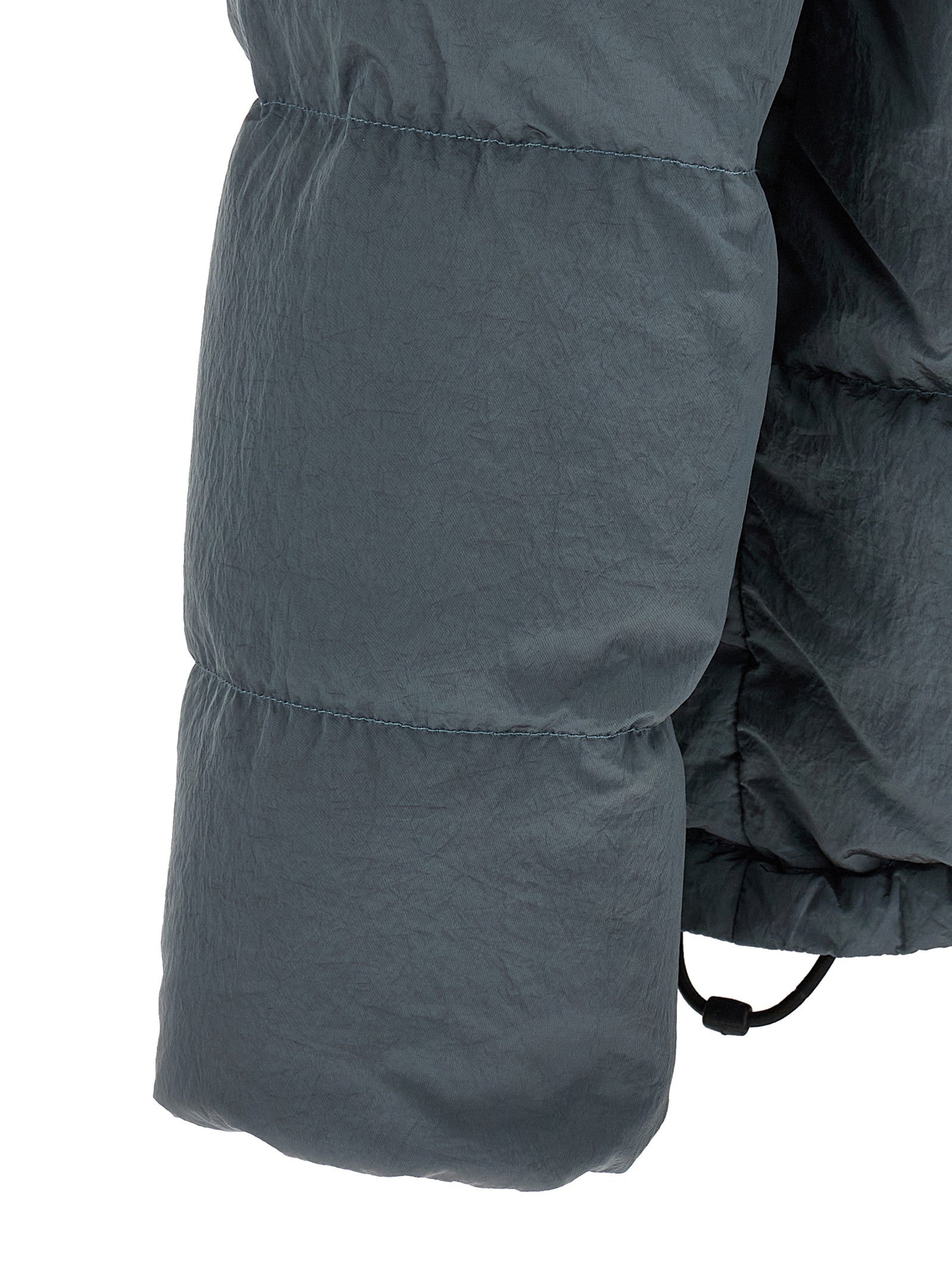 Stone Island Crumpled Effect Down Jacket Grey