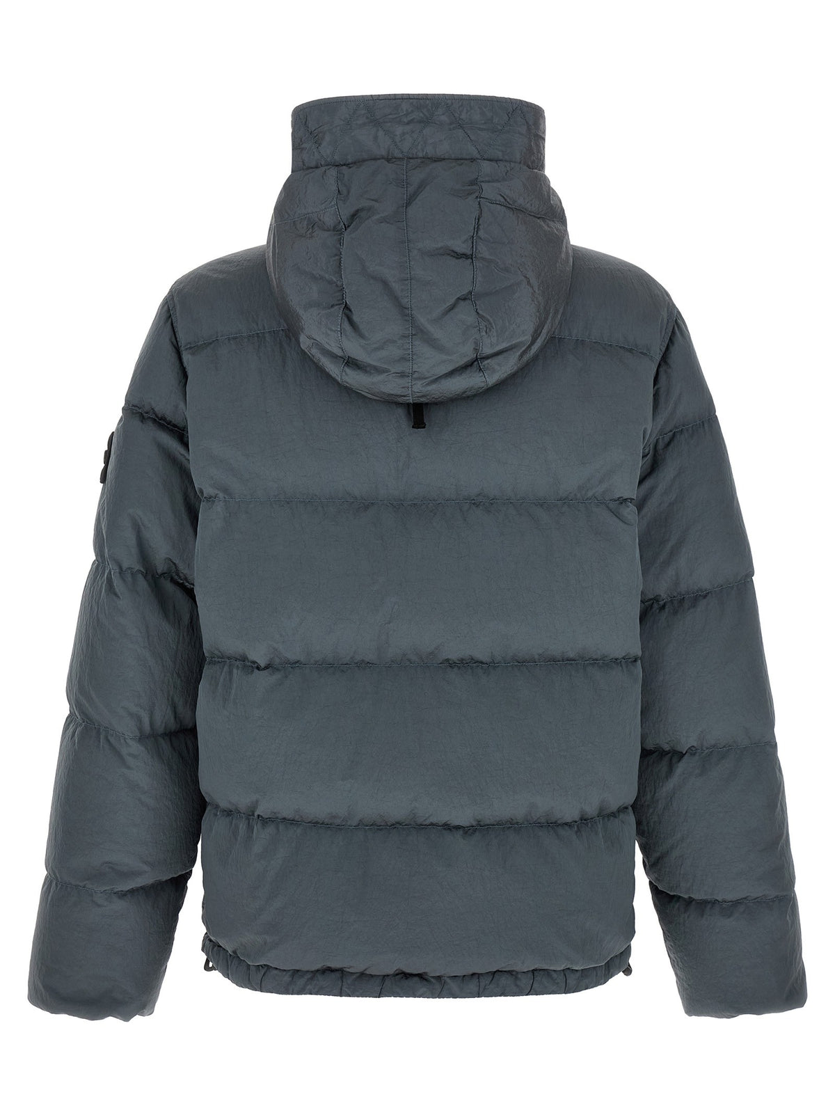 Stone Island Crumpled Effect Down Jacket Grey