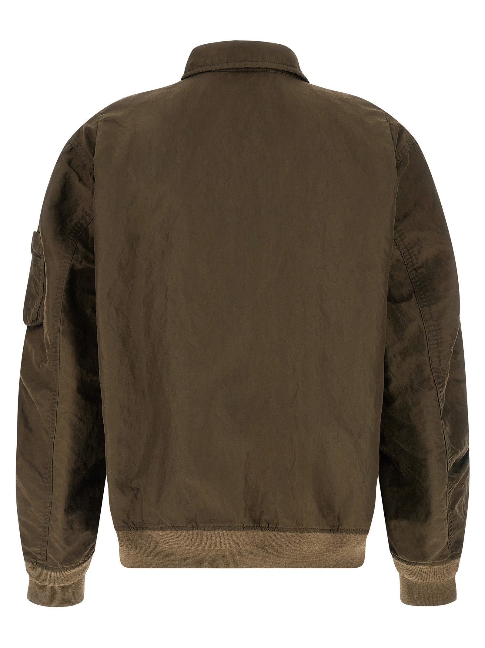 Sacai Crumpled Nylon Jacket Green