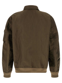 Sacai Crumpled Nylon Jacket Green
