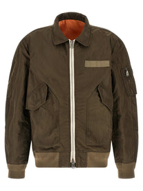 Sacai Crumpled Nylon Jacket Green
