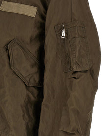 Sacai Crumpled Nylon Jacket Green