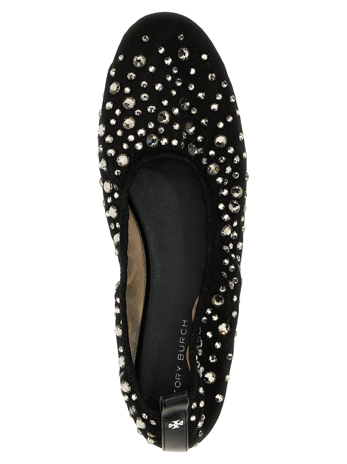 Tory Burch Crystal Ballet Flats Black
