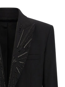 Balmain Crystal Blazer Black