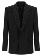 Balmain Crystal Blazer Black