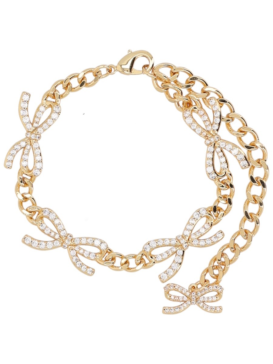 self-portrait Women's Crystal Bow Bracelet Gold self-portrait