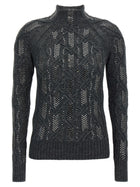 Ermanno Scervino Crystal Braid Sweater Grey