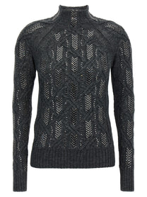Ermanno Scervino Crystal Braid Sweater Grey