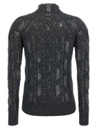 Ermanno Scervino Crystal Braid Sweater Grey, view 2