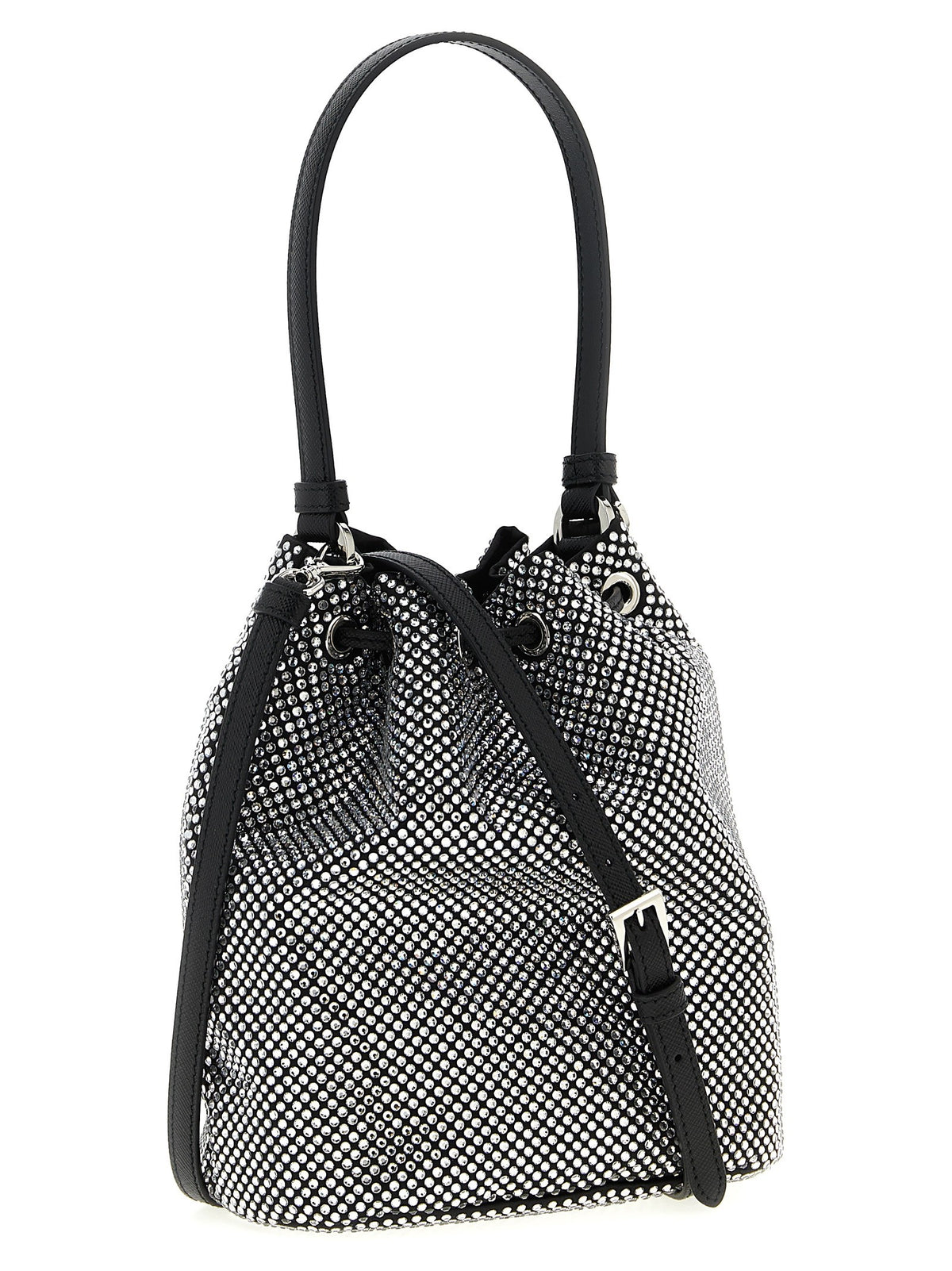 PRADA Crystal Bucket Bag Grey, view 2