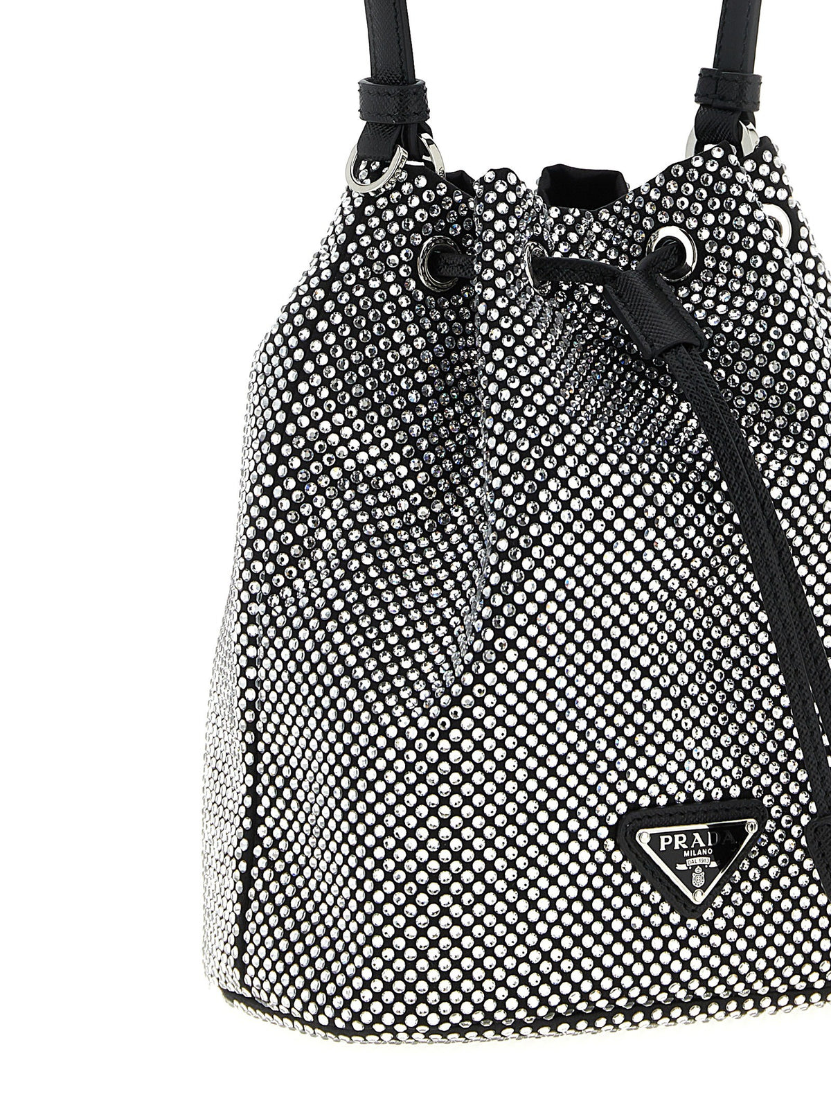 PRADA Crystal Bucket Bag Grey, view 3