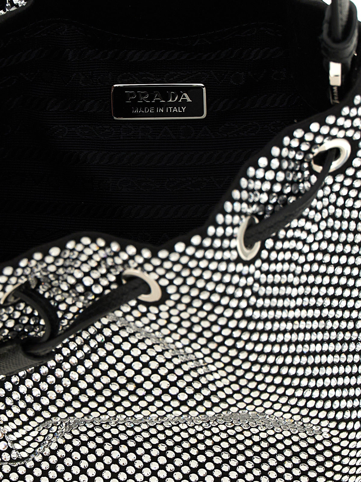 PRADA Crystal Bucket Bag Grey, view 4