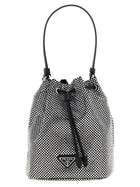 PRADA Crystal Bucket Bag Grey