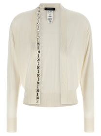 Fabiana Filippi Crystal Cardigan White