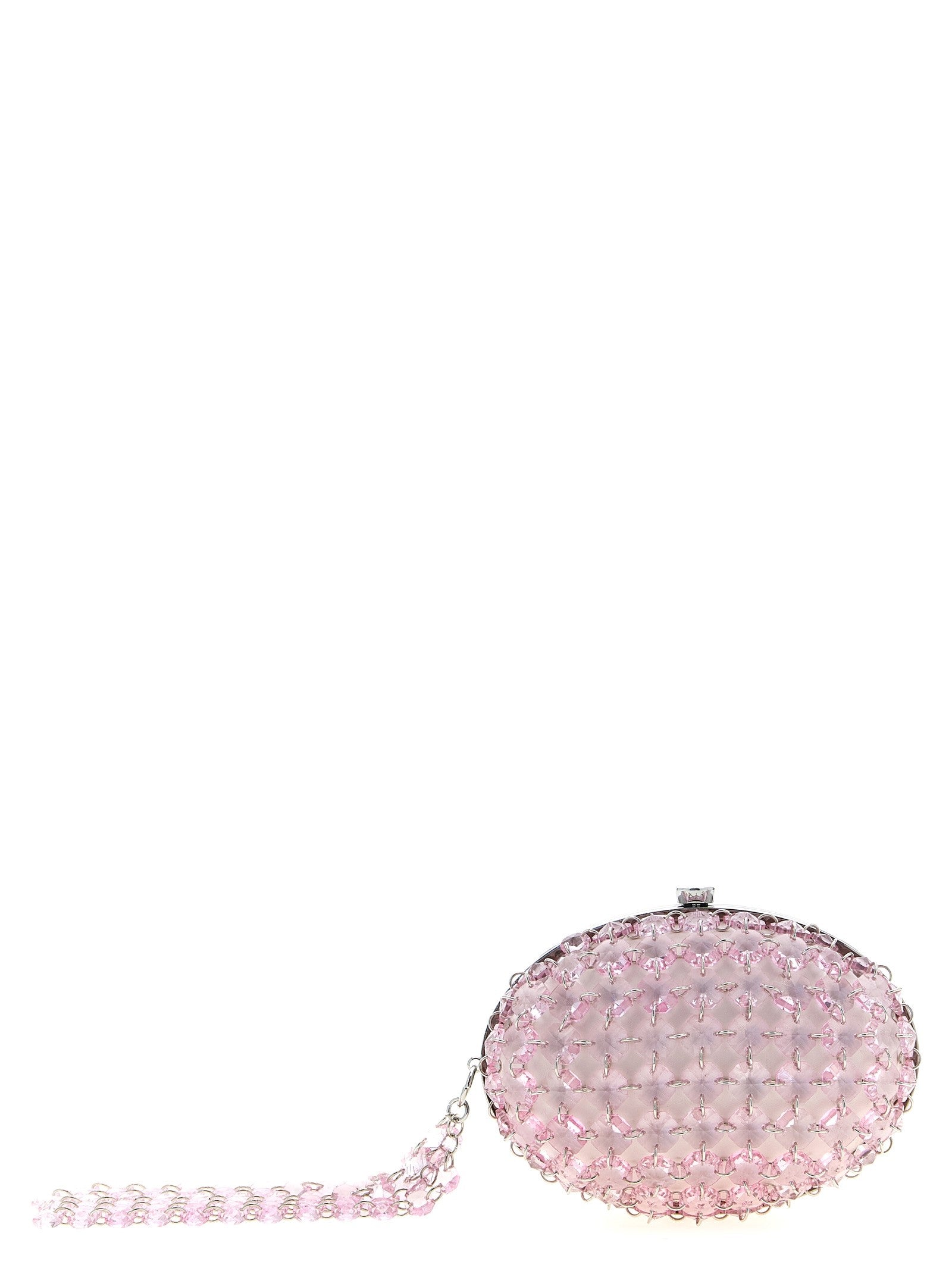 self-portrait Crystal Chain Clutch Blue