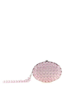 self-portrait Crystal Chain Clutch Blue