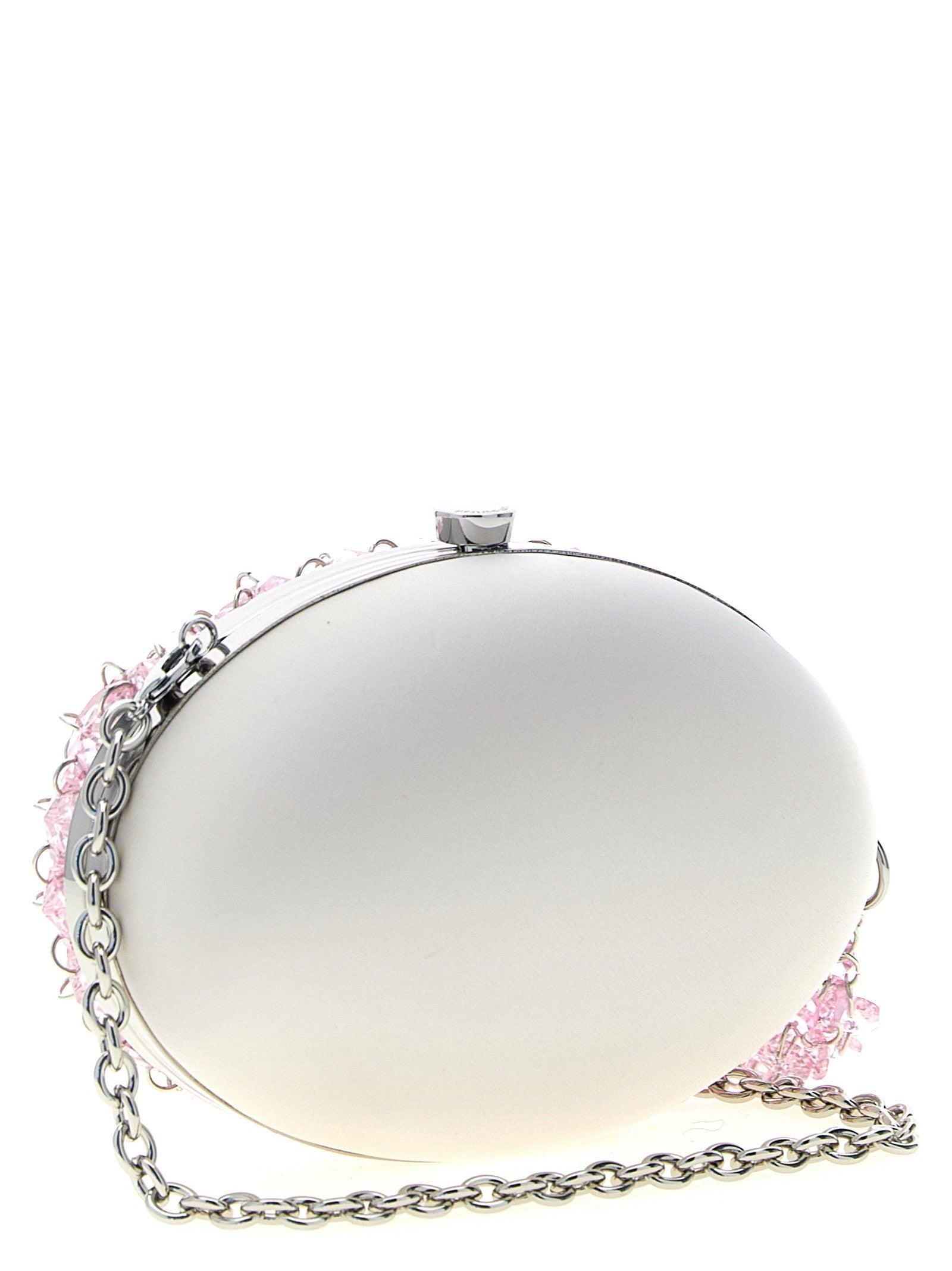 self-portrait Crystal Chain Clutch Blue