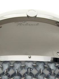 self-portrait Crystal Chain Clutch Grey