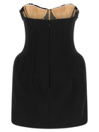 Elisabetta Franchi Crystal Corset Dress Black