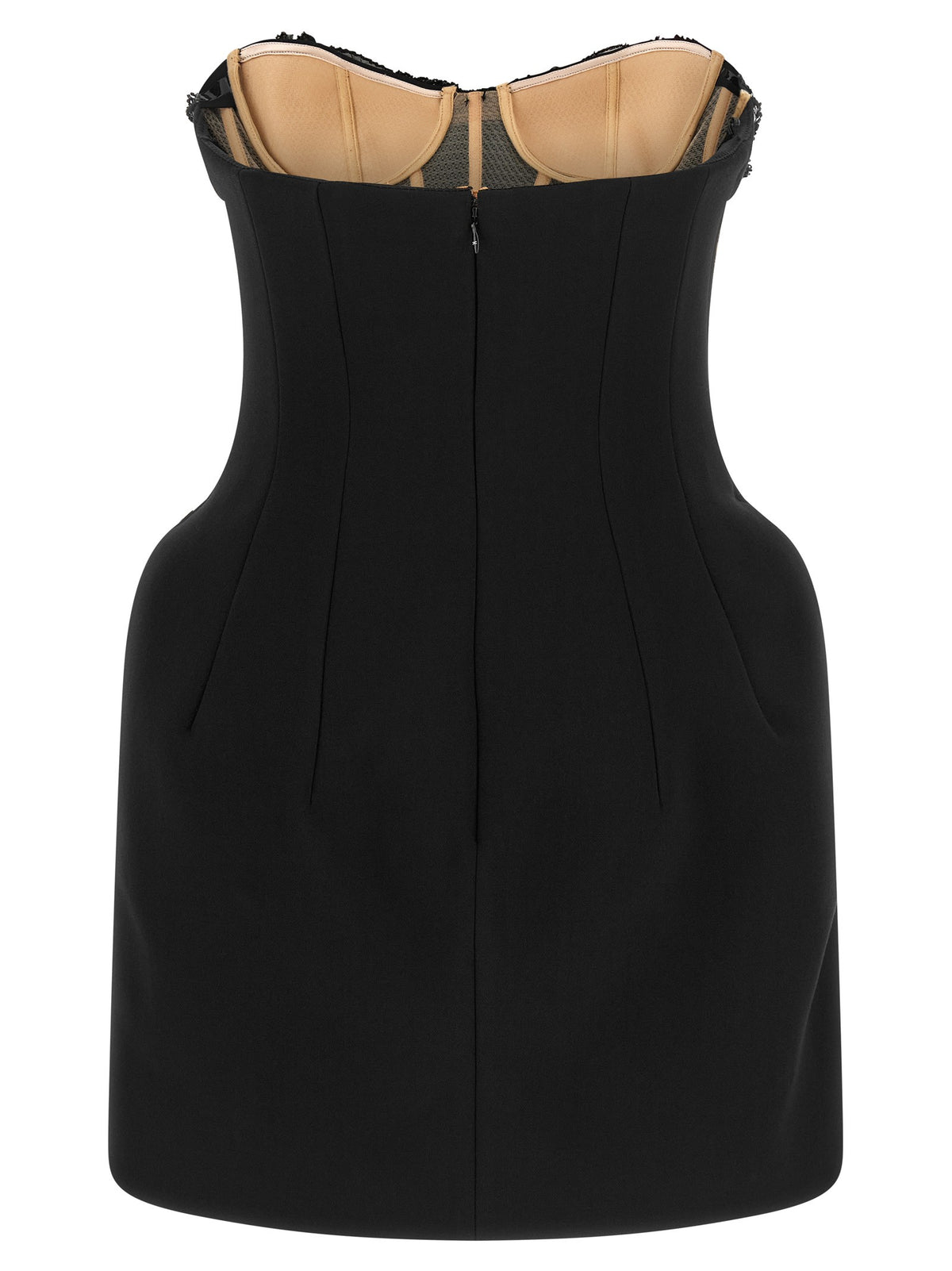 Elisabetta Franchi Crystal Corset Dress Black