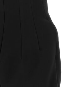 Elisabetta Franchi Crystal Corset Dress Black