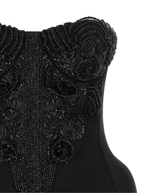 Elisabetta Franchi Crystal Corset Dress Black