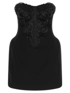 Elisabetta Franchi Crystal Corset Dress Black