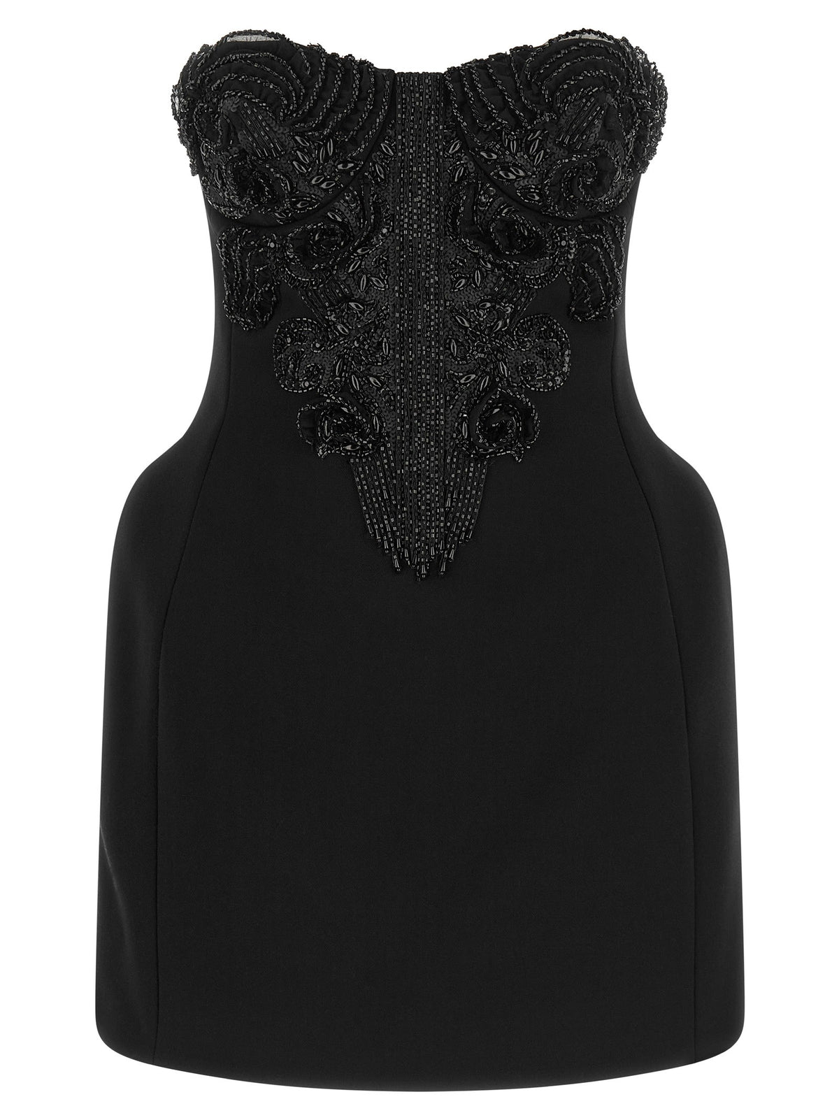 Elisabetta Franchi Crystal Corset Dress Black