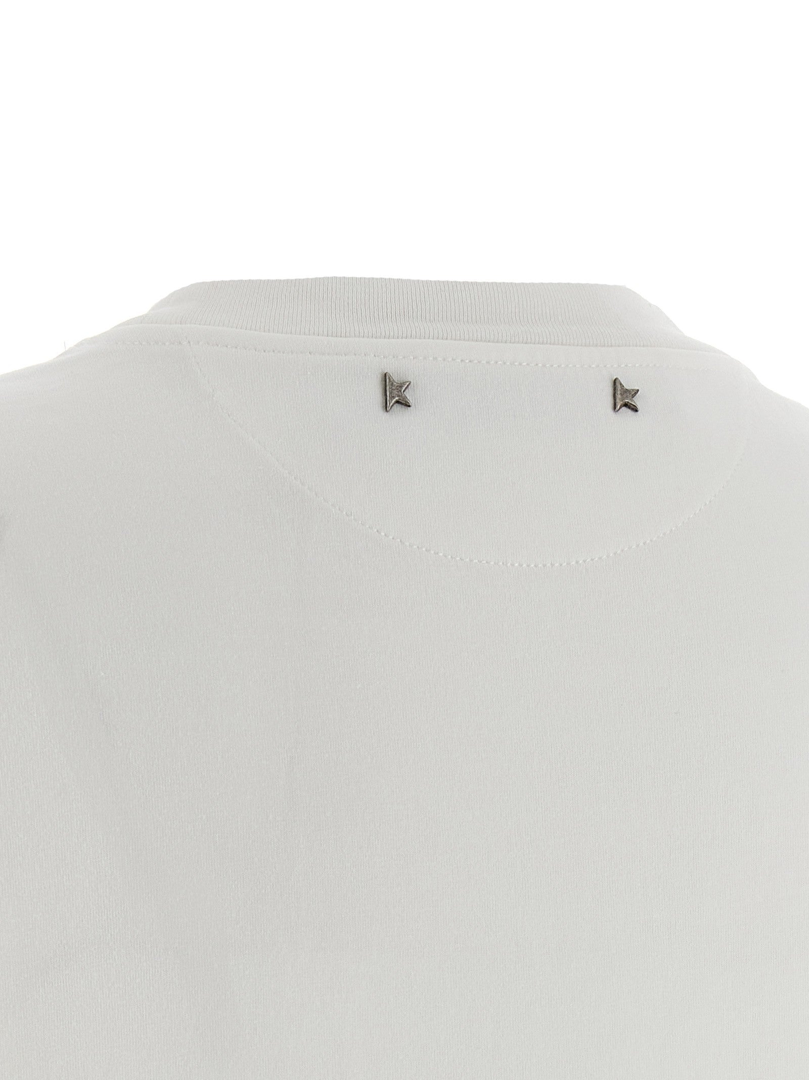 Golden Goose Crystal Crew Neck Shirt White