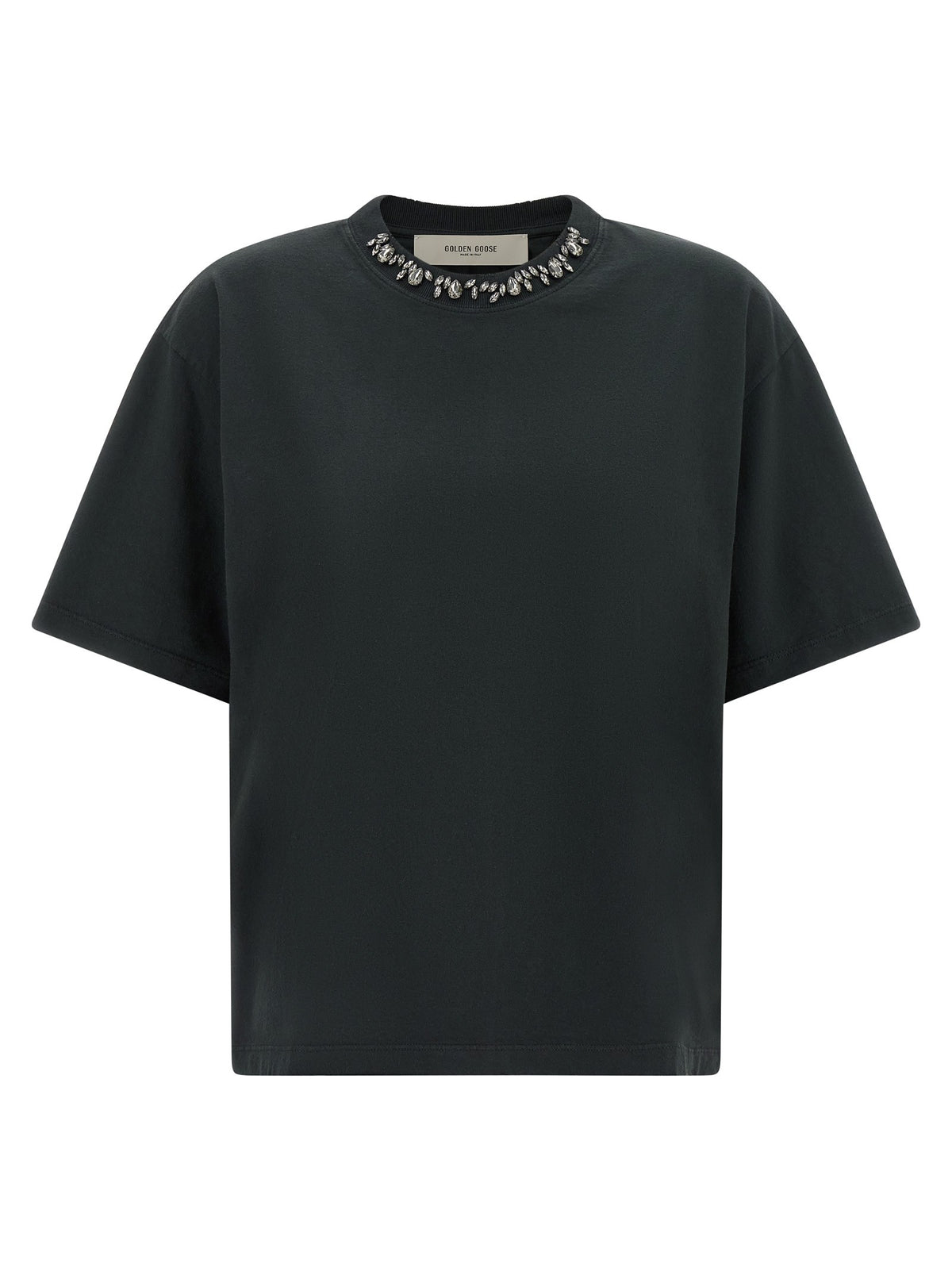 Golden Goose Crystal Crew Neck Shirt Black