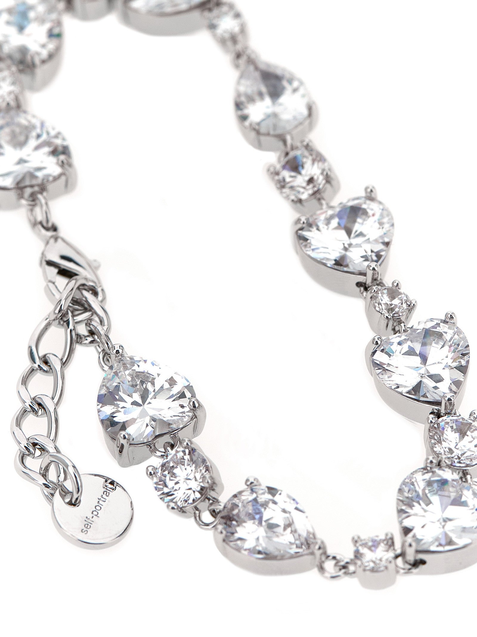 self-portrait Crystal Droplet Bracelet Silver