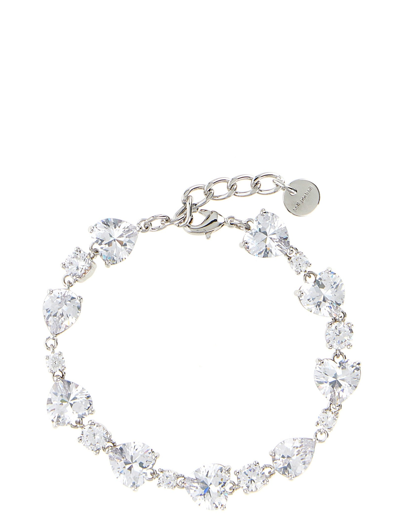 self-portrait Crystal Droplet Bracelet Silver