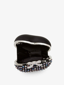 self-portrait Women's Crystal Heart Clutch Bag Red