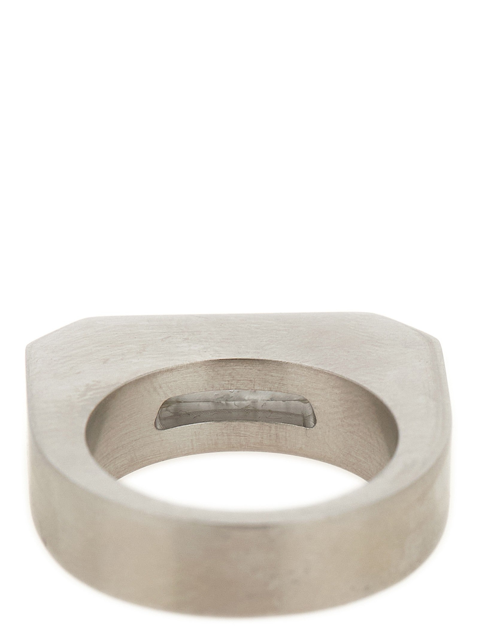 Rick Owens Crystal Hollywood Ring Silver