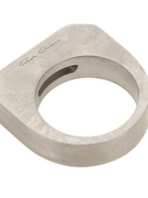Rick Owens Crystal Hollywood Ring Silver