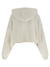 Golden Goose Crystal Hoodie Grey