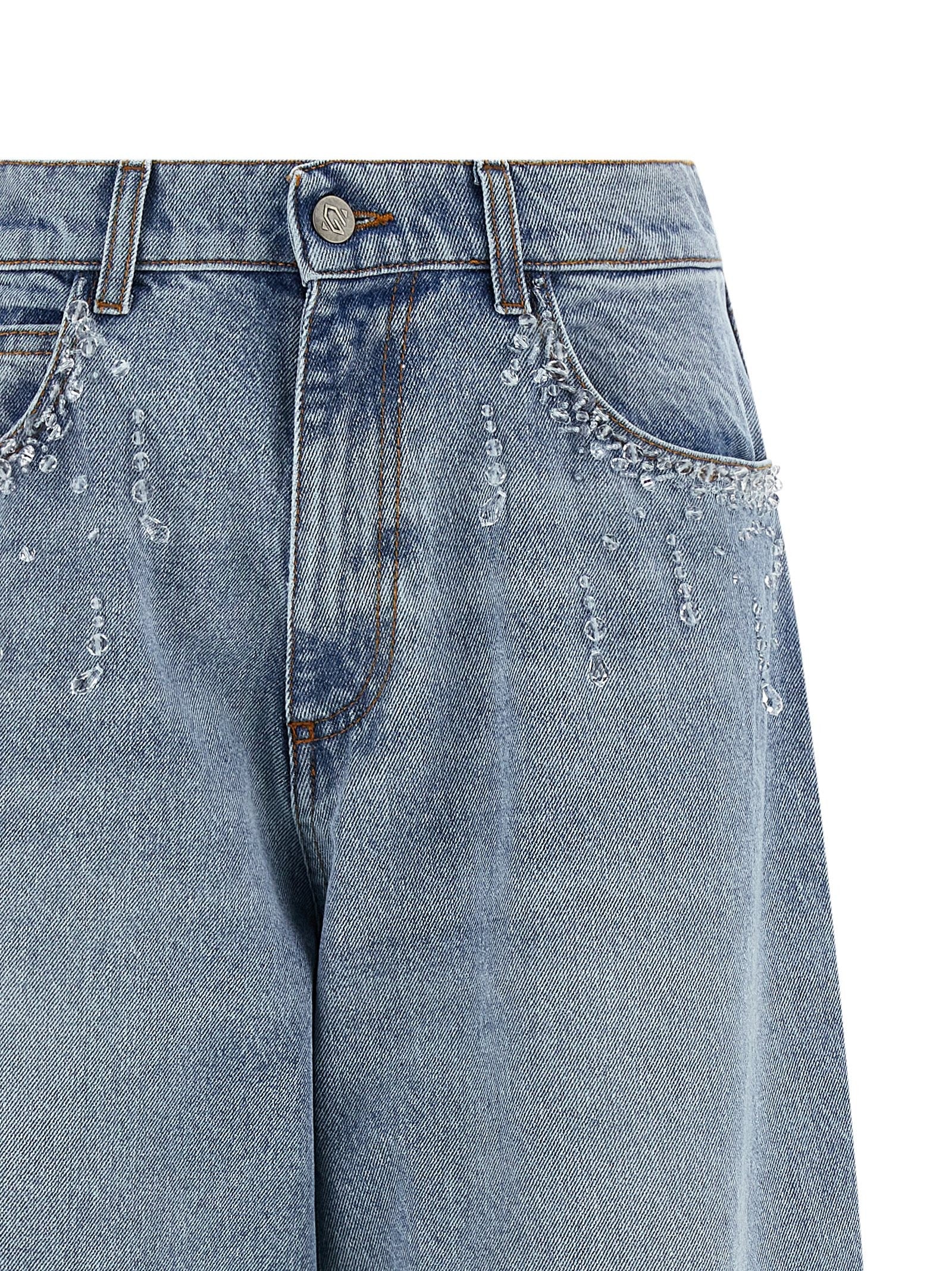 Giuseppe Di Morabito Crystal Jeans Blue