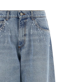 Giuseppe Di Morabito Crystal Jeans Blue