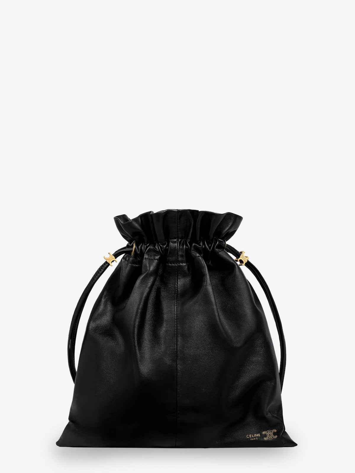 Celine Women's Crystal Leather Crossbody Bag Black