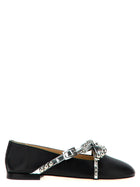 MACH &amp; MACH Crystal Studs Ballet Flats Black