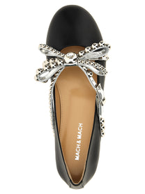 MACH &amp; MACH Crystal Studs Ballet Flats Black, view 4