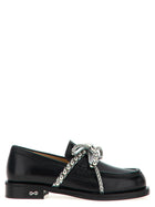 MACH &amp; MACH Crystal Studs Loafers Black