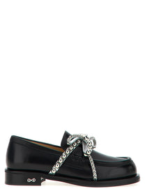 MACH &amp; MACH Crystal Studs Loafers Black