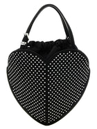 ROTATE Birger Christensen Crystal the Heart Handbag Black