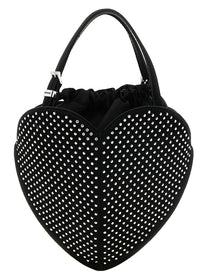 ROTATE Birger Christensen Crystal the Heart Handbag Black