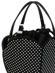 ROTATE Birger Christensen Crystal the Heart Handbag Black, view 3