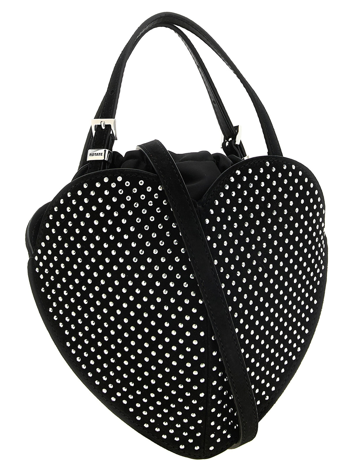 ROTATE Birger Christensen Crystal the Heart Handbag Black, view 2